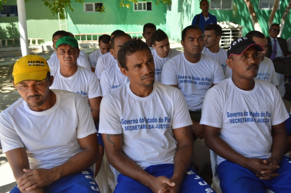   												Internos que concluram o curso na Major Csar.						 (Foto:Ascom Sejus)					