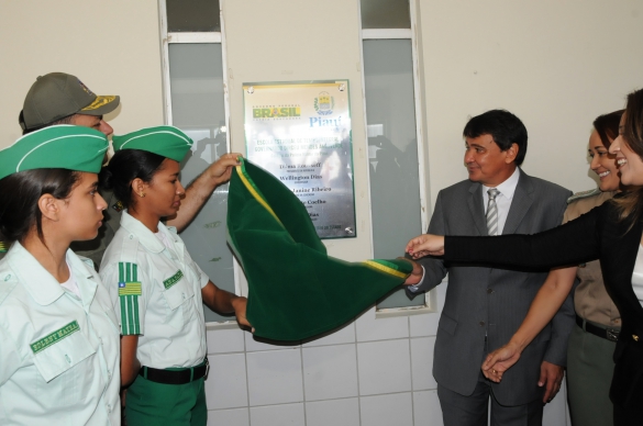   												Wellington inaugura primeira escola militar do Piau.						 (Foto:Francisco Leal)					